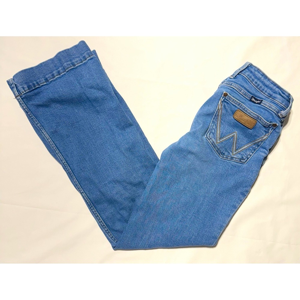 Wrangler Retro Womens Mid Rise Straight Jeans 27 Medium Wash Blue Denim 5-Pocket